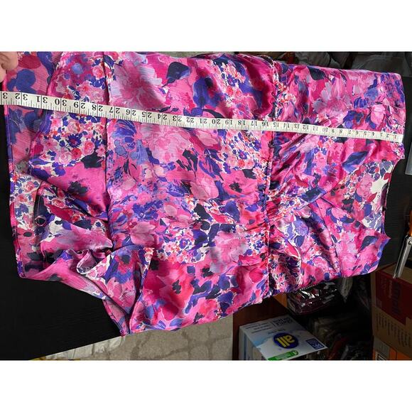 Zara Floral Satin Mini Dress - Picture 6 of 8